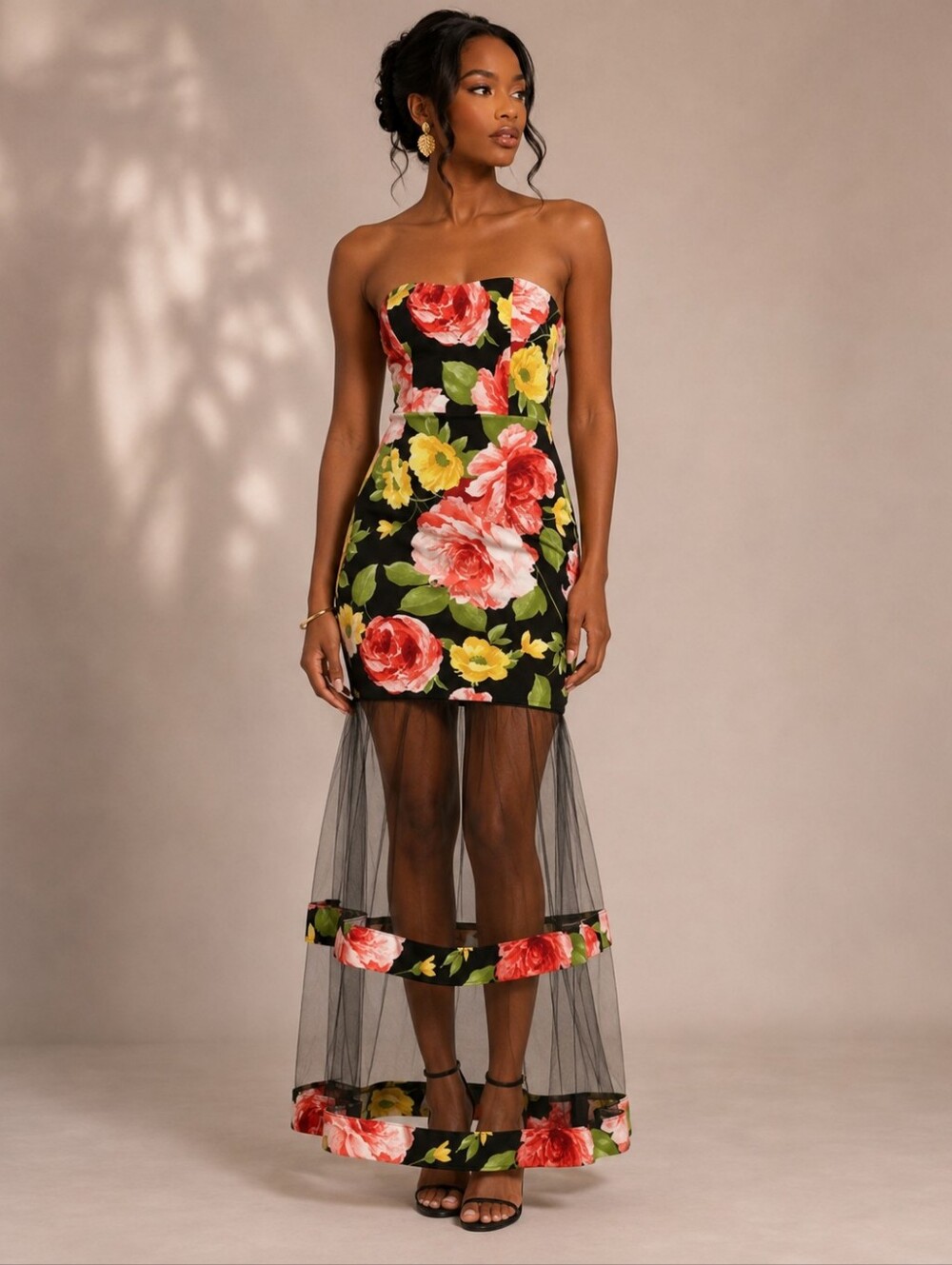 BLACK FLORAL DRESS